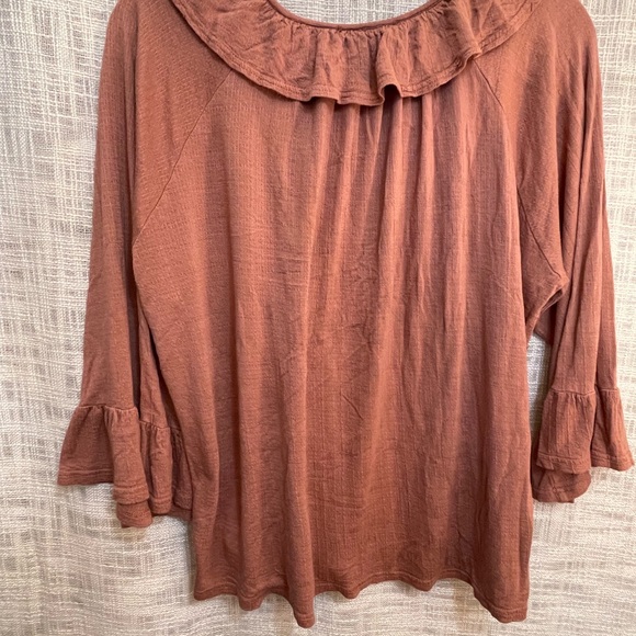 Cinnamon gauzy top, peasant shirt, boho style shirt - Picture 2 of 5